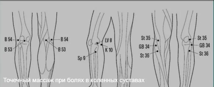 Акупунктурные точки коленного сустава. Акупунктурные точки при боли в колене. Точечный массаж при артрозе коленного сустава. Иглоукалывание при болях в коленях.