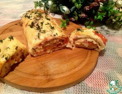 Рецепт рулета с овощами