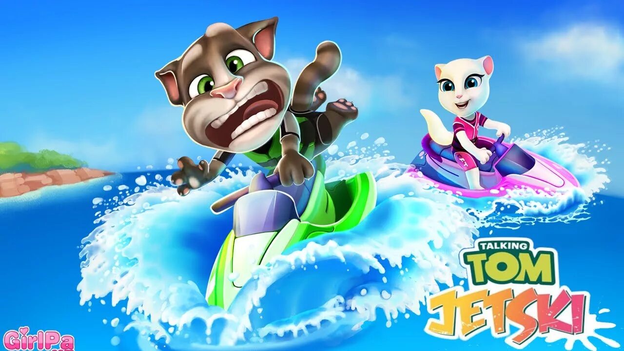 Talking Tom Jetski 3. Talking Tom Jetski 2. Аквабайк говорящего Тома 2. Talking Tom Jetski movie.