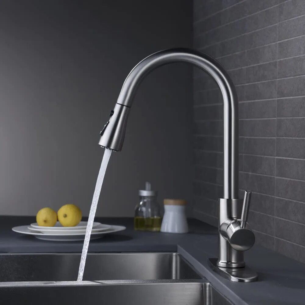 Смеситель Kitchen Bath Faucet. Kitchen Faucet смеситель для кухни. Смеситель Nickel Brushed. Смеситель для кухни никель.