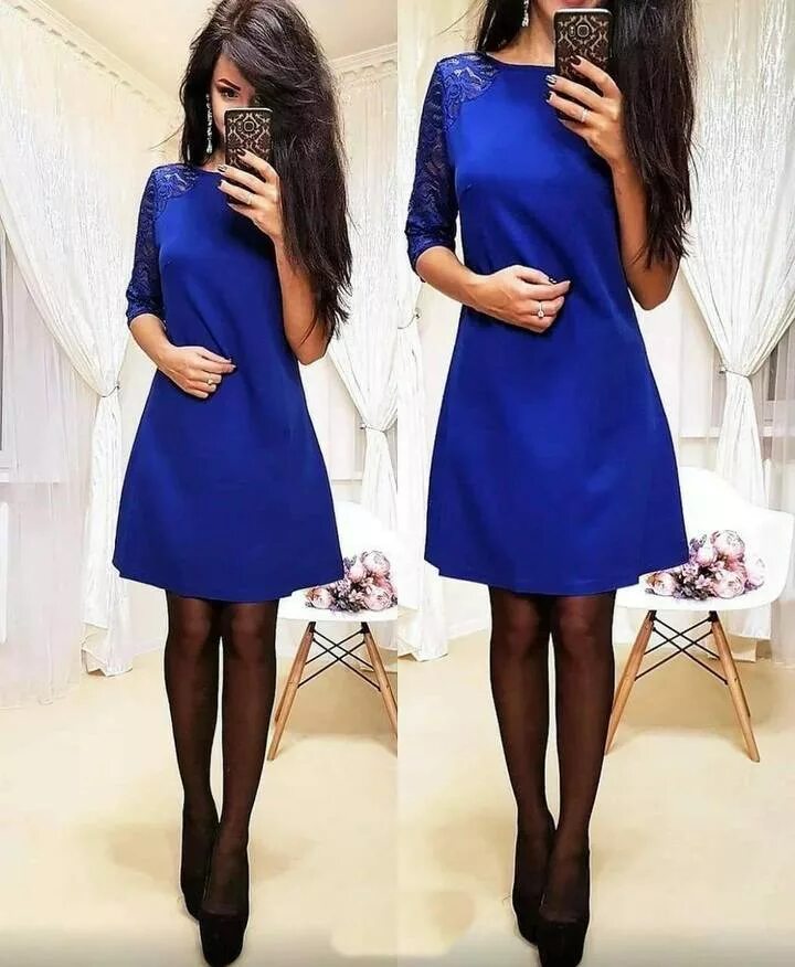 Платье 42 размера купить. Платье синего цвета. Синее стильное платье. Платье трапеция. Синее платье Садовод.