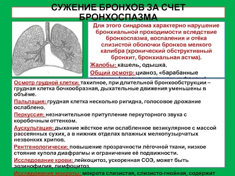 Спадение бронха