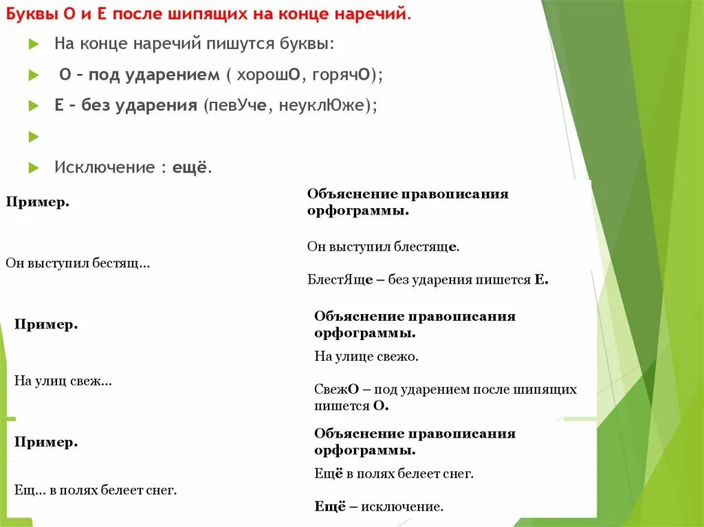 Наречия о е после шипящих слова. Буквы о и е после шипящих на конце наречий. Буквы о и а после шипящих на конце наречий. ,Erds j b t gjckt ibgzob[ YF rjywt yfhtxbq. Буквы о и е после шипящих на конце наречийэ.