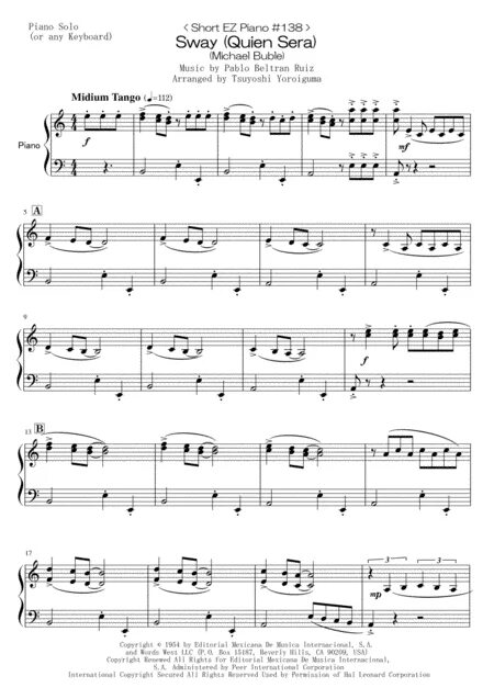 Песня sway michael. Sway michael bublé ноты. diam matrin swai ноты для фортепианр. свей ноты для фортепиано. sway ноты для аккордеона.