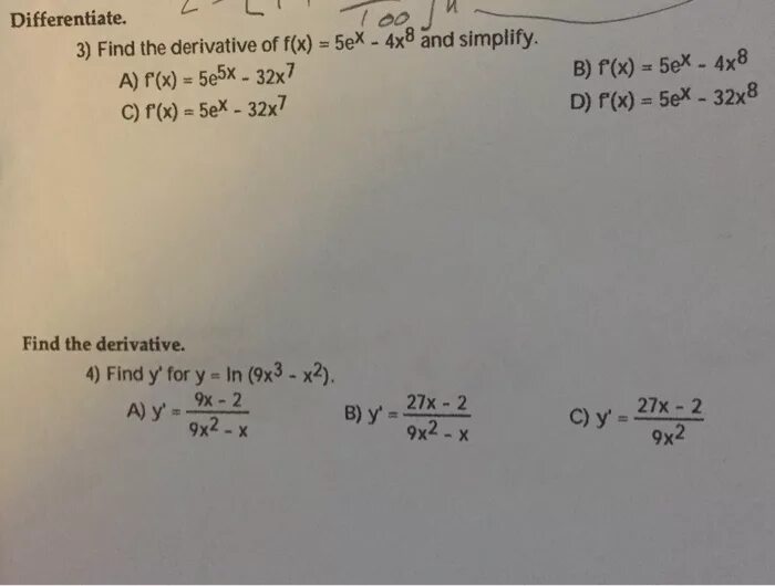 Найдите экстремумы функции f x 5-4x e x. F(X) = (5 - 4x)e^x.. 5/X +4 E X. F(X) = 4x – ex. 0 5 x e 3x