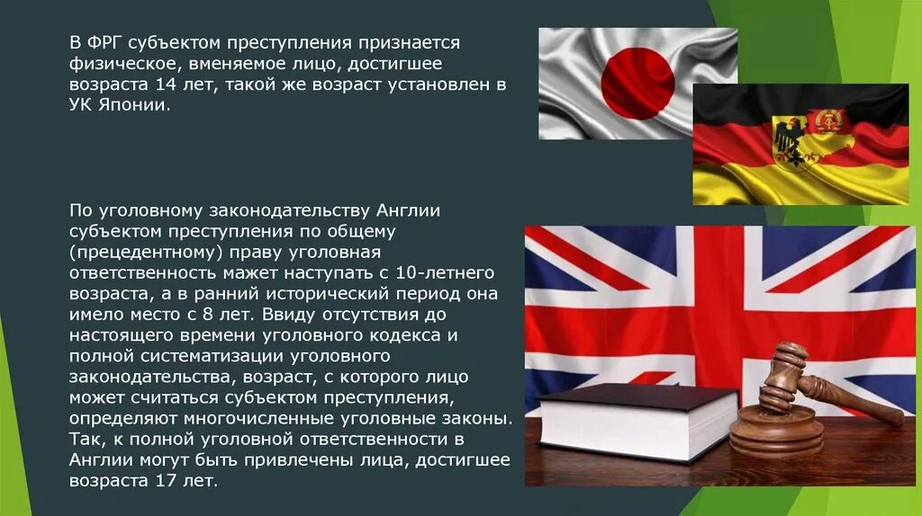 Уголовное право Германии. Законодательство Германии. Субъектом правонарушение признается