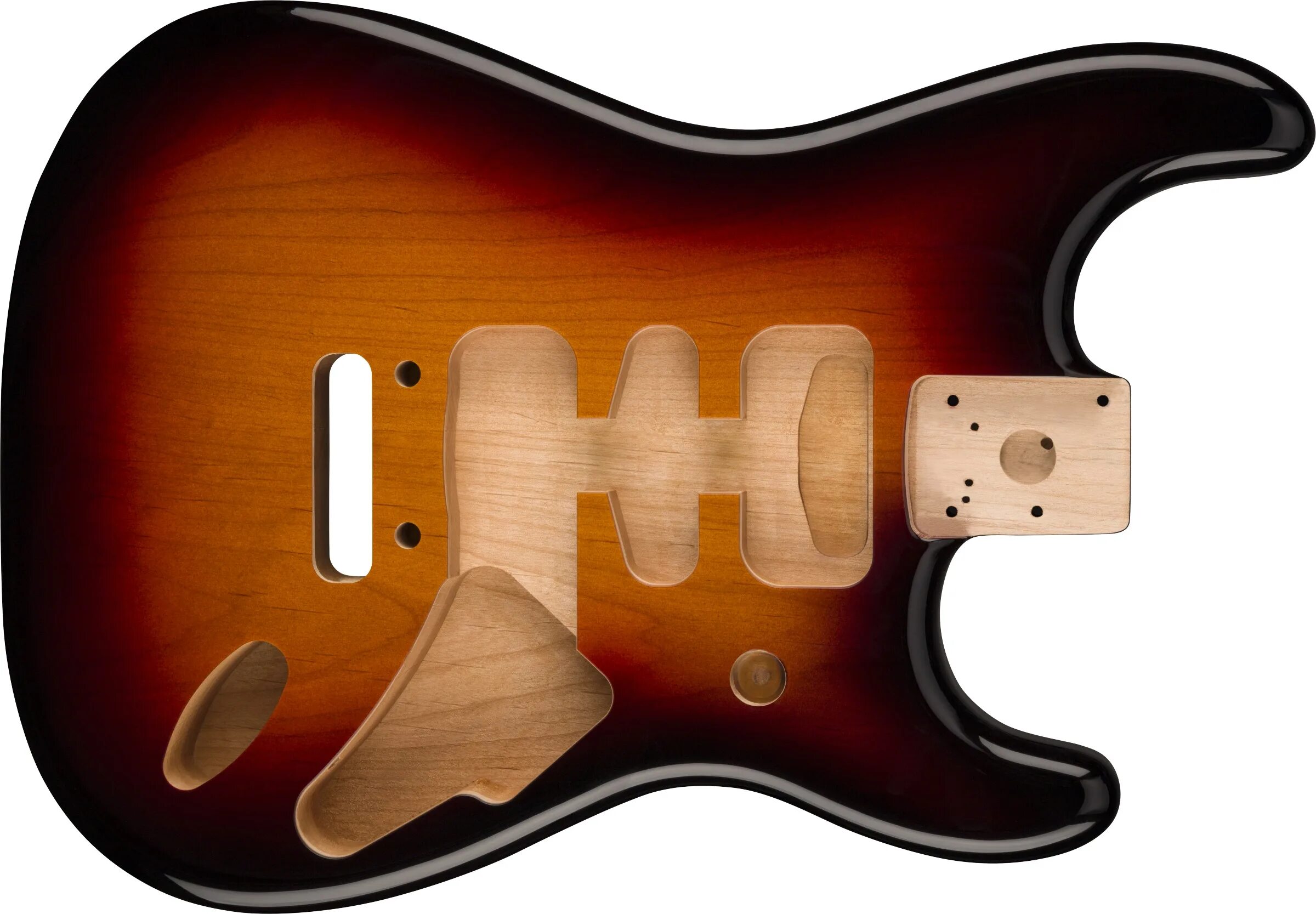 Дека Fender Stratocaster ольха. 3 Color Sunburst Strat. Stratocaster body Sunburst. Корпус гитары стратокастер.