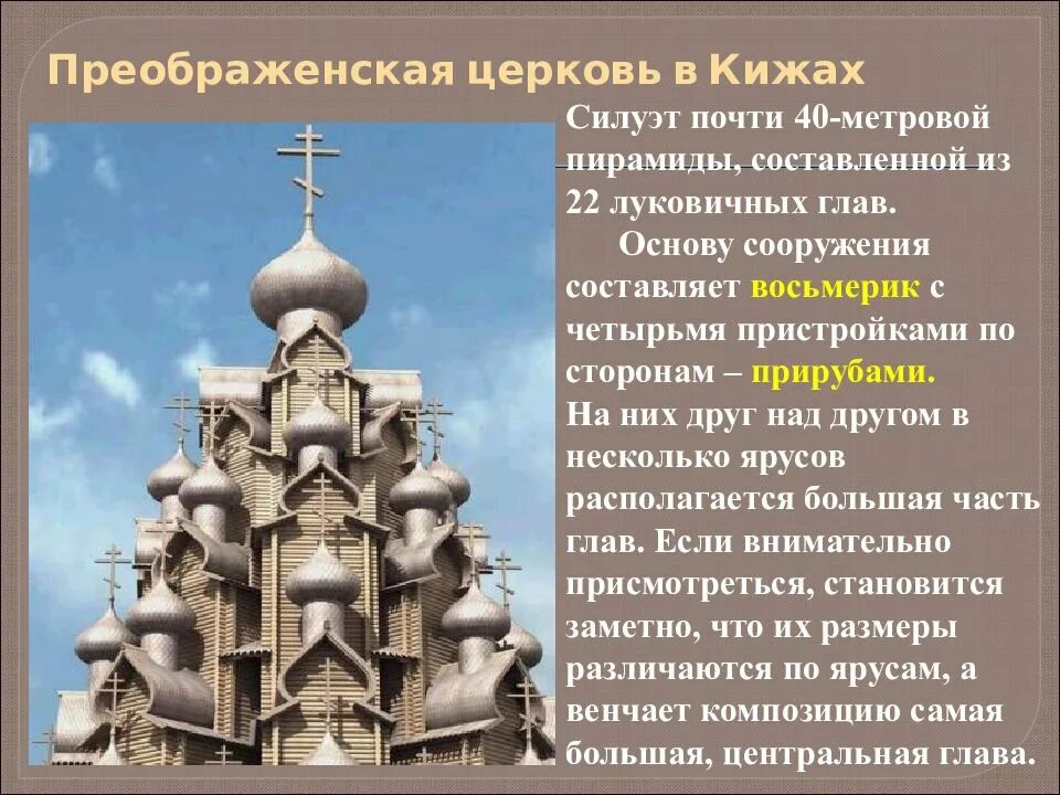 Церковь кижи сообщение