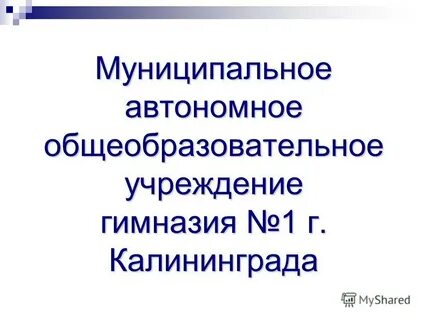 Муниципальное автономное общеобразовательное