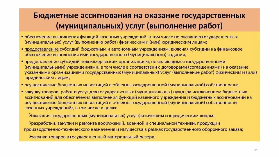 Бюджетные ассигнования на оказание государственных услуг. Обеспечение и исполнение гос бюджета. Цель предоставления бюджетных ассигнований. Государственные и муниципальные бюджетные ассигнования. Обязанности казенного учреждения