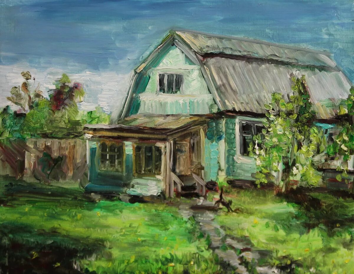 пейзаж дача