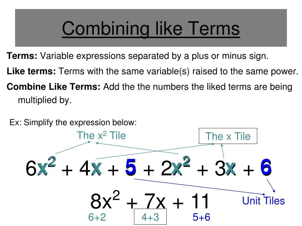 Like terms