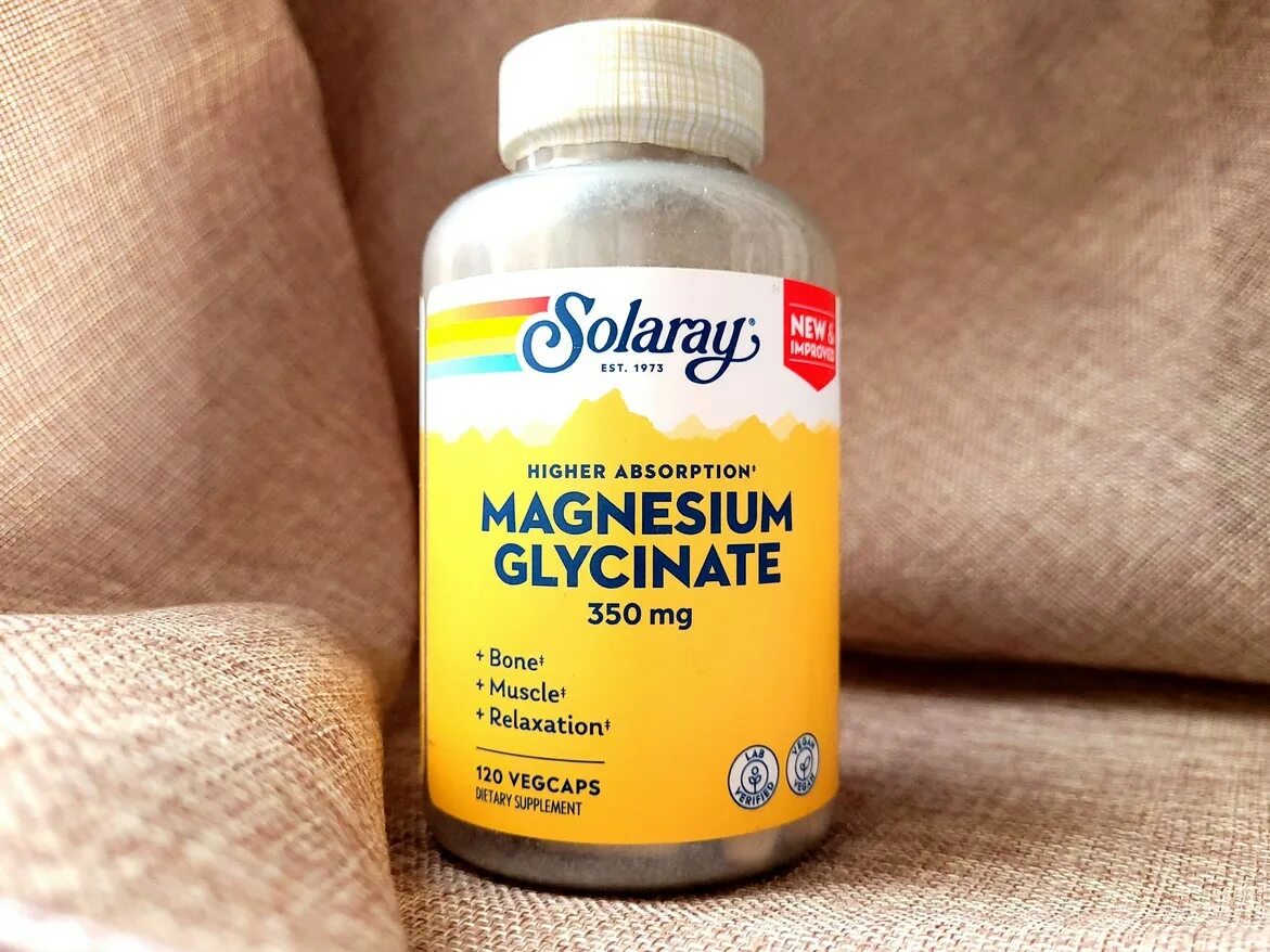 Solaray Magnesium Glycinate. Solaray Magnesium Glycinate 350мг, 120 капс.. Magniy glitsinad. Магний с добавками с айхерб.