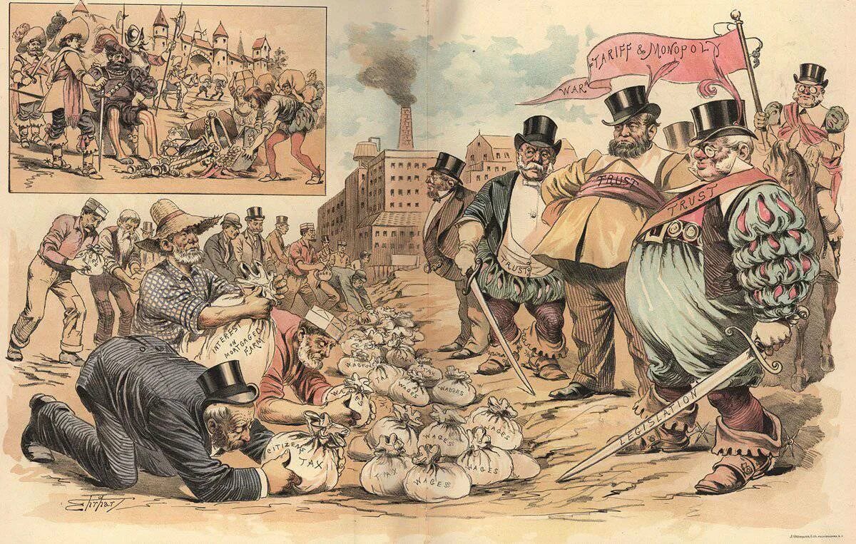 Социалистическая и буржуазная. Капиталисты США 19 век. Капиталисты 19 века в Америке. Исторические карикатуры. Капиталист карикатура.