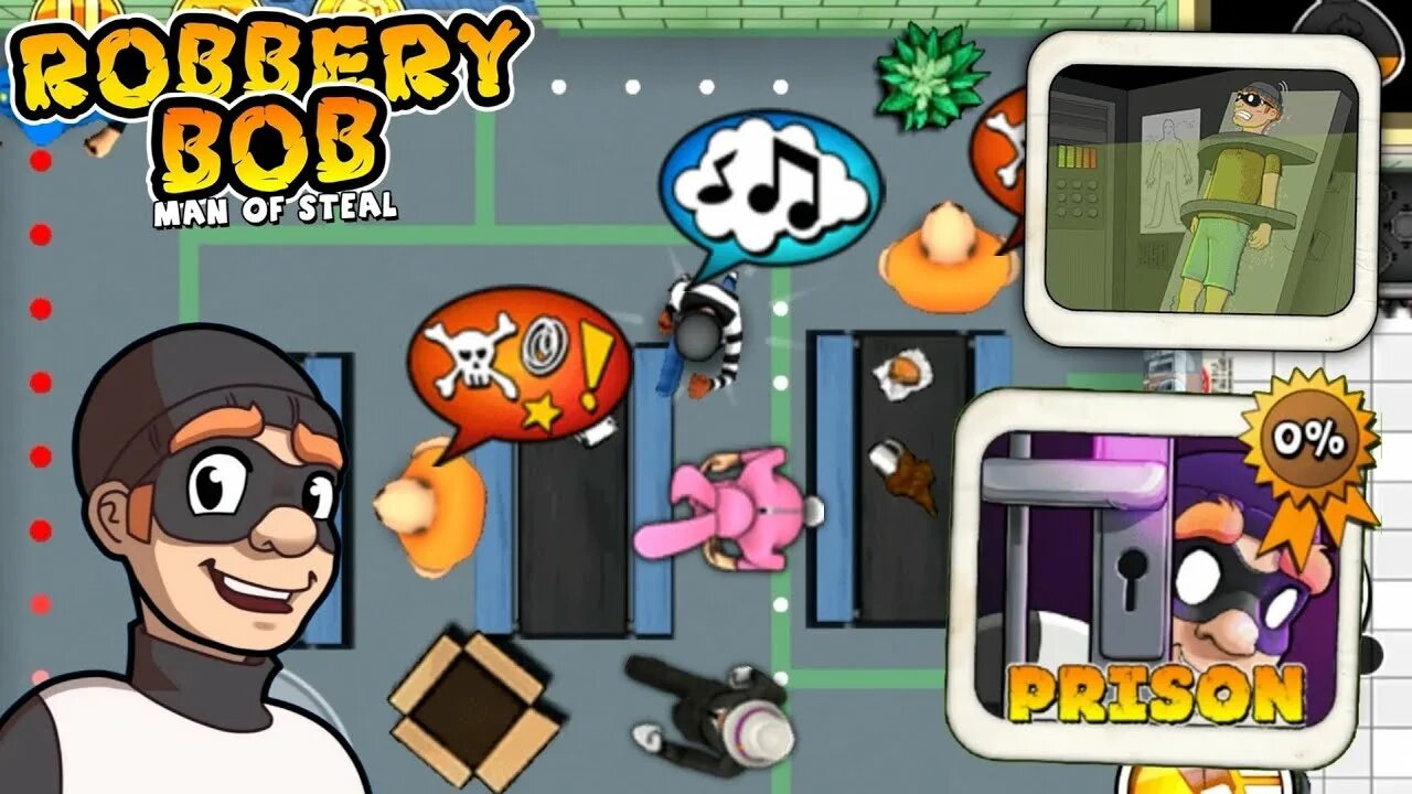 Robbery bob 3. Unlucky bob reynolds. robbery bob 1. что означает маска в robbery bob. robbers in prison.