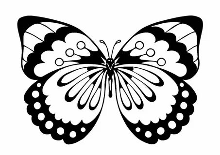 Butterfly Template, Butterfly Printable Template, Flower