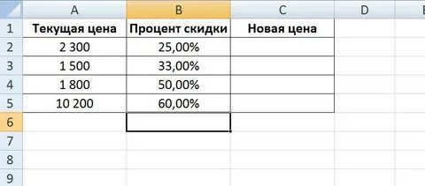 Как узнать сколько процентов скидка