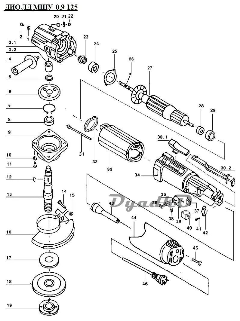 Запчасти мшу. Болгарка Лепсе МШУ-2.2-230 схема. Болгарка Макита 125 схема. МШУ-2-230 ДИОЛД схема. Схема УШМ ДИОЛД 125.