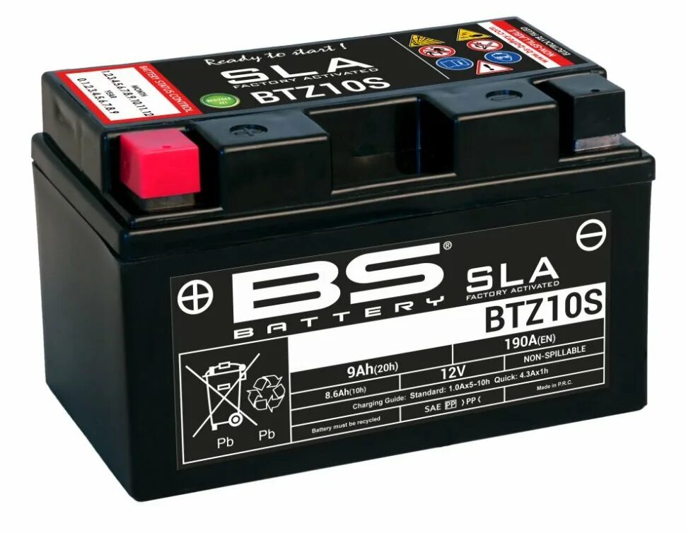 Аккумулятор bs battery. Аккумулятор BS-Battery btz10s-BS. BS Battery 300636. Btz10s (fa) аккумулятор BS SLA, 12в, 8.6 Ач, 190 а 150x88x93, прямая (+ / -), (ytz10s). Аккумулятор SLA BS 12 10.