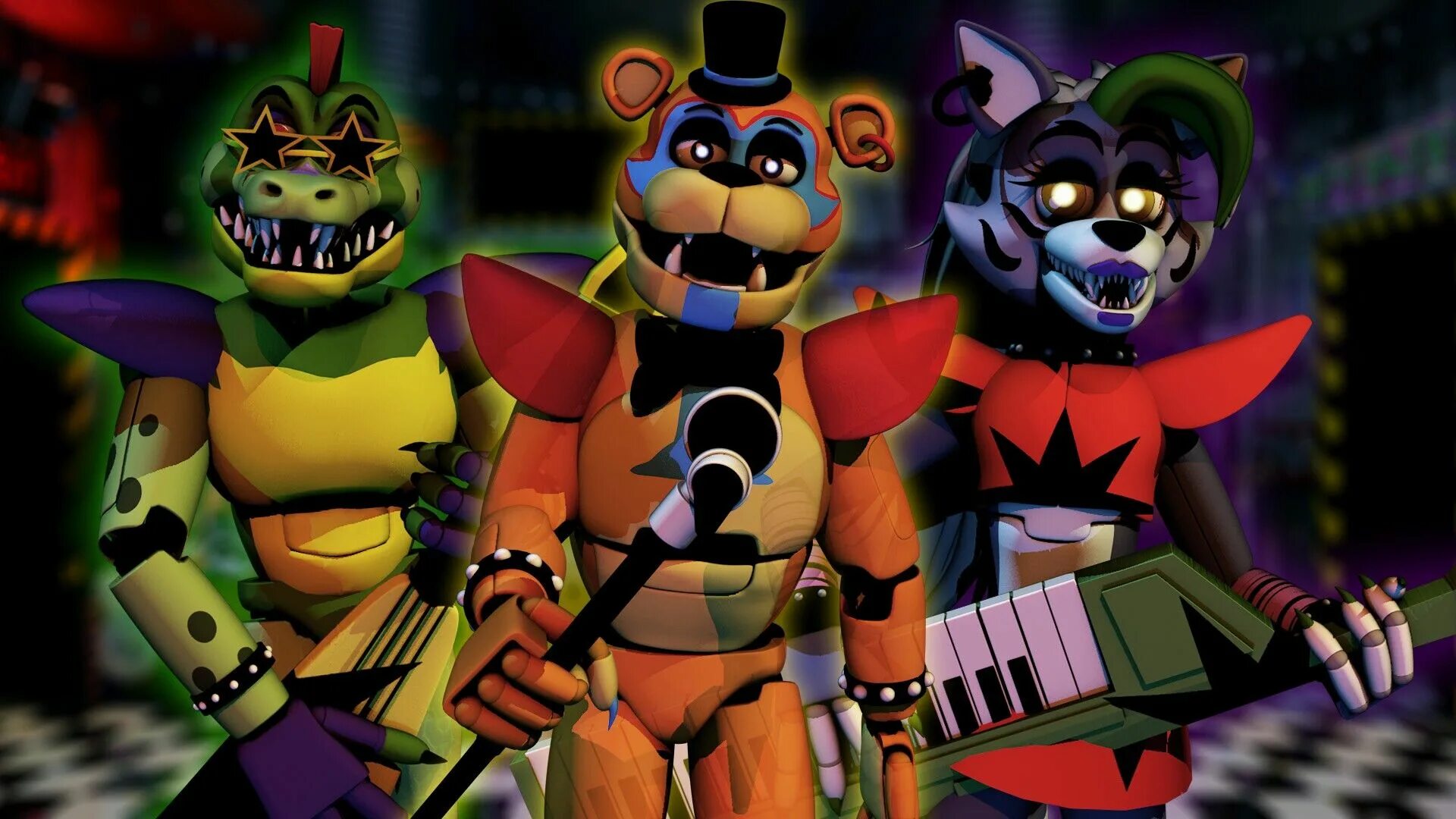 New nights at freddy s. Фредди ФНАФ 9. FNAF 9 АНИМАТРОНИКИ. АНИМАТРОНИК Фредди 9. Glamrock Фредди.