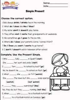 Present simple past simple worksheet pdf