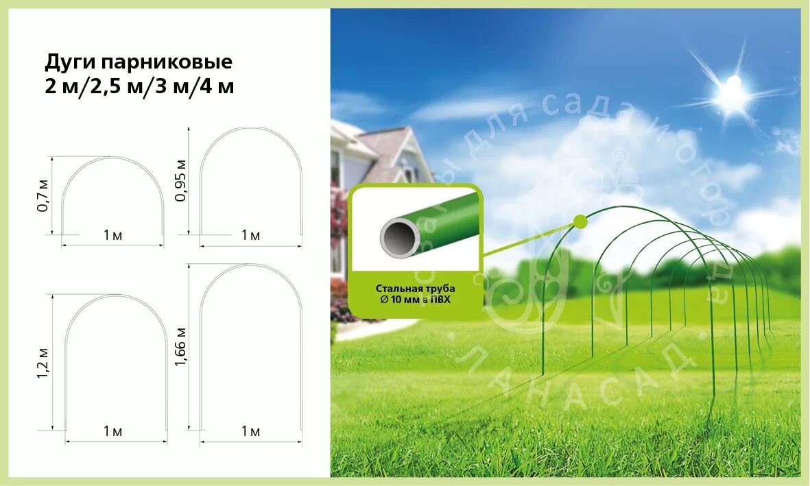 Дуги их 5. Дуга д/парника труба в пвх 2,5м (6шт) 011917-1. парниковые дуги дл. 3 м h-1,2 м ст. труба в пвх d-10мм (комп.6шт) л-с. дуги парниковые 2,5м металл в пвх (6шт в комплекте). дуги д/парника 2м металл (комплект 6шт).