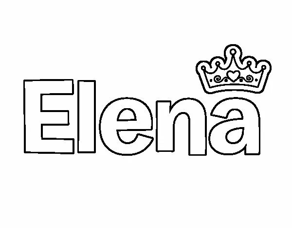 Elena name. Раскраски имена.