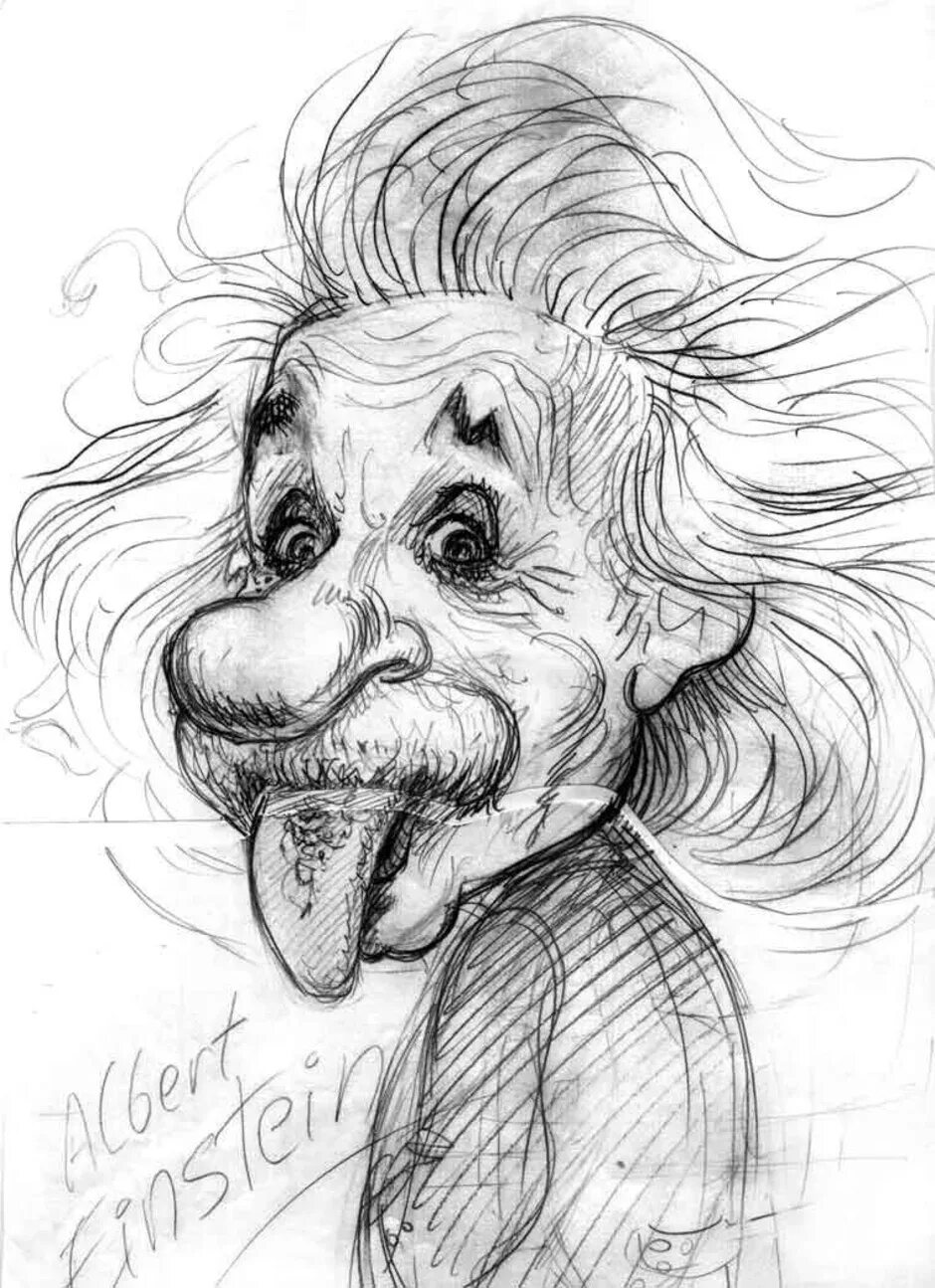 Карикатурный портрет Эйнштейн. Дружеский шарж Эйнштейн Эйнштейн. Сатирический образ.