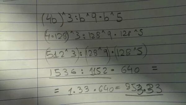 (4b)^3:b^9*b^5. B 3 B 9 B 5. (4b)^3:b^9•b^5 при b=128 решение. /B - 3/ /B + 3/ - /И - 5/ / В - 5 / =. E7 a3 b4