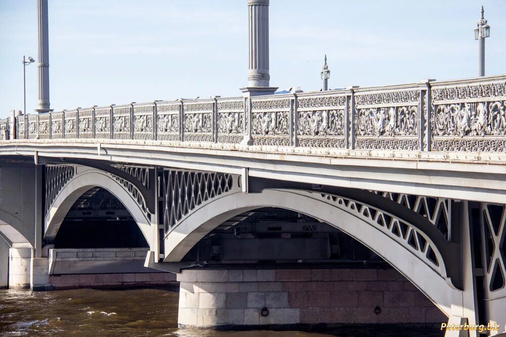 Нижний край моста. Благовещенский мост в Санкт-Петербурге. Благовещенский мост через Неву в Санкт-Петербурге.