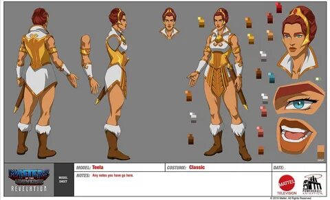 Teela Character Sheet Masters Of The Universe: Revelation.