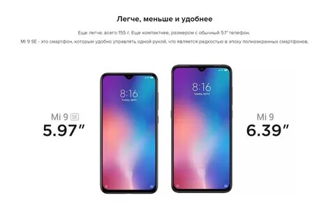 Xiaomi mi размеры