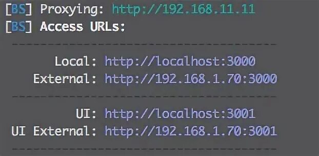 Local url