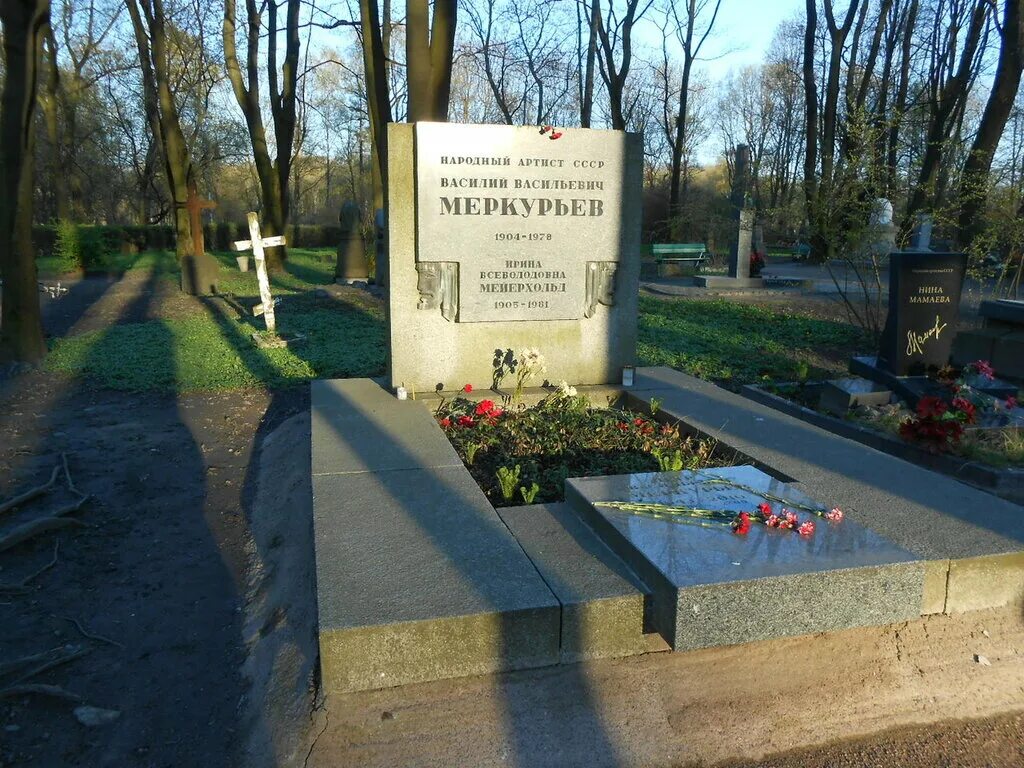 Где похоронен меркурьев. Могила меркурьева на литераторских мостках в санкт-петербурге.