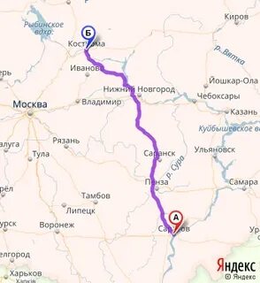 Тамбов самара расстояние