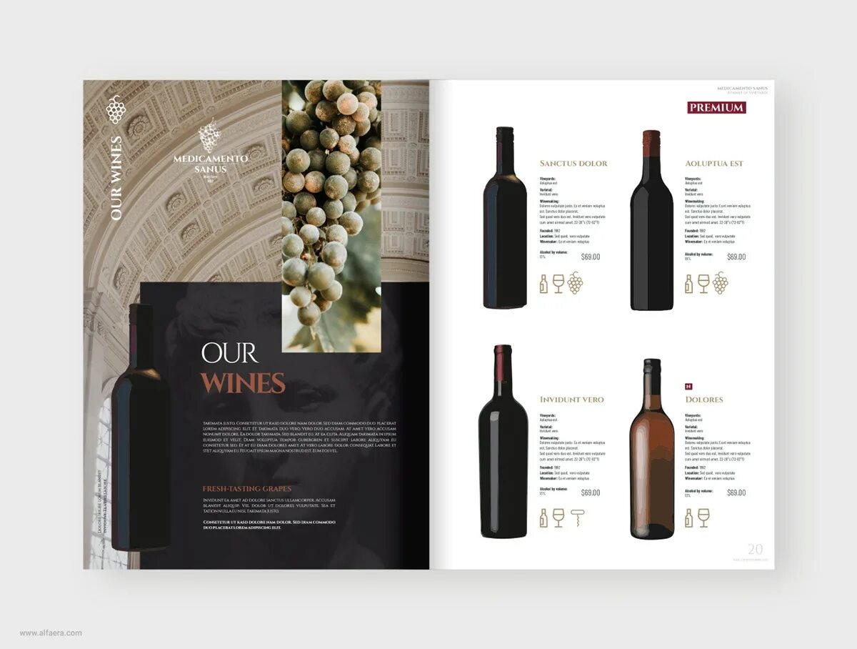 Wine catalog design. Wine catalogue design inspirations. Wine brochure. Wine brochure. Catalog for wine.
