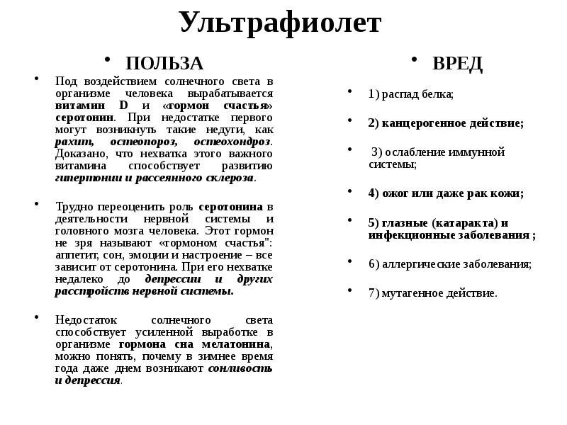 Ультрафиолетовое излучение польза и вред. Ультрафиолетовое излучение полезно. Польза и вред УФ излучения. Польза ультрафиолетового излучения. Минусы радиации