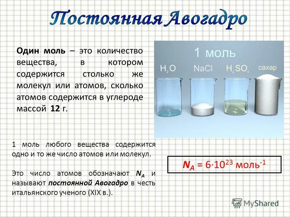 Сколько содержит 1 моль