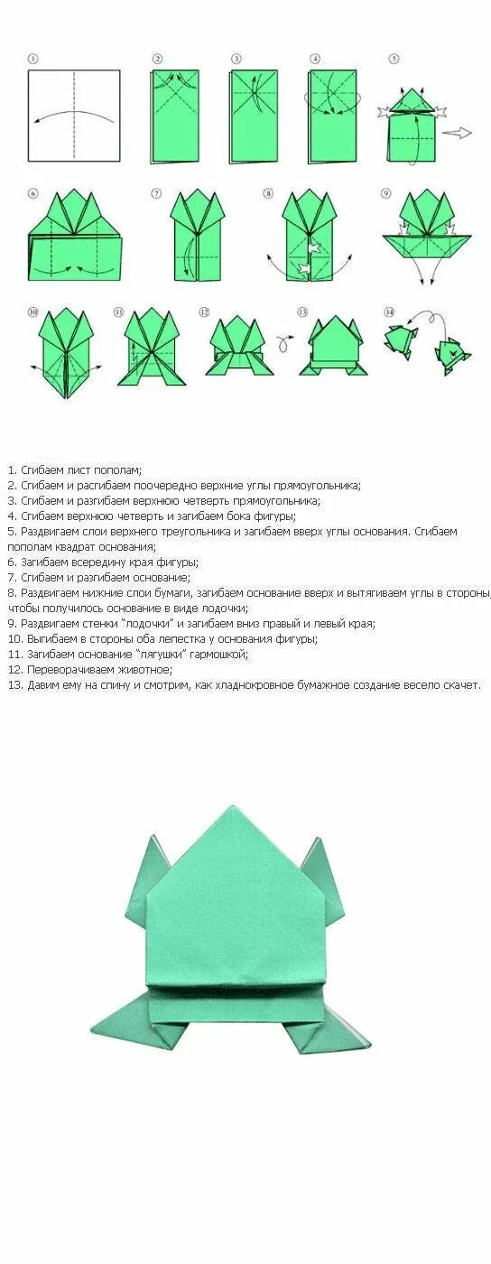 Как сделать лягушку из бумаги своими руками. Прыгающая лягушка из бумаги пошаговая инструкция. как сложить лягушку из бумаги которая прыгает. как делается лягушка из бумаги которая прыгает пошаговая. оригами из бумаги для детей лягушка прыгающая пошагово.