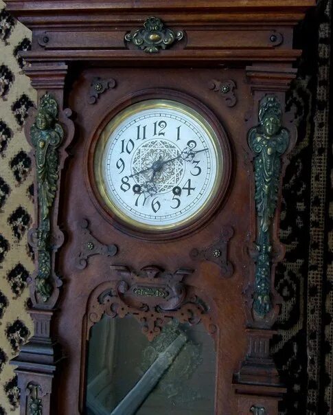 Часы настенные 19 век. Ходики. 65 см Старинные, антикварные на Мешке (изображени