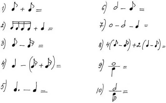Notes: Their relationships and durations Atividades de educação musical, Composi