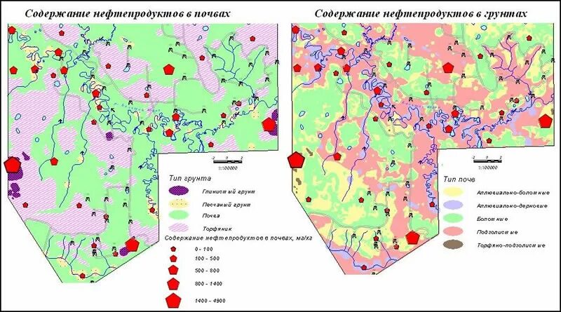 Используя тематические карты оцените влияние. Карта загрязнения почв. Загрязнение почвы нефтепродуктами схема. Нефтяное загрязнения почвы карта. Очаги загрязнения на почвенной карте.