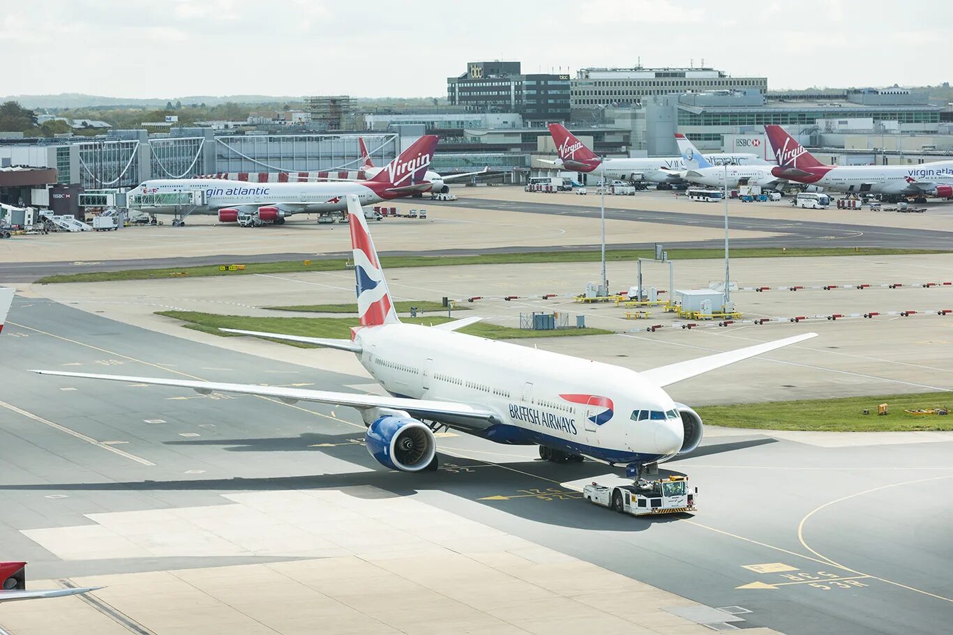 British Airways Airport. London on plane 16x9.