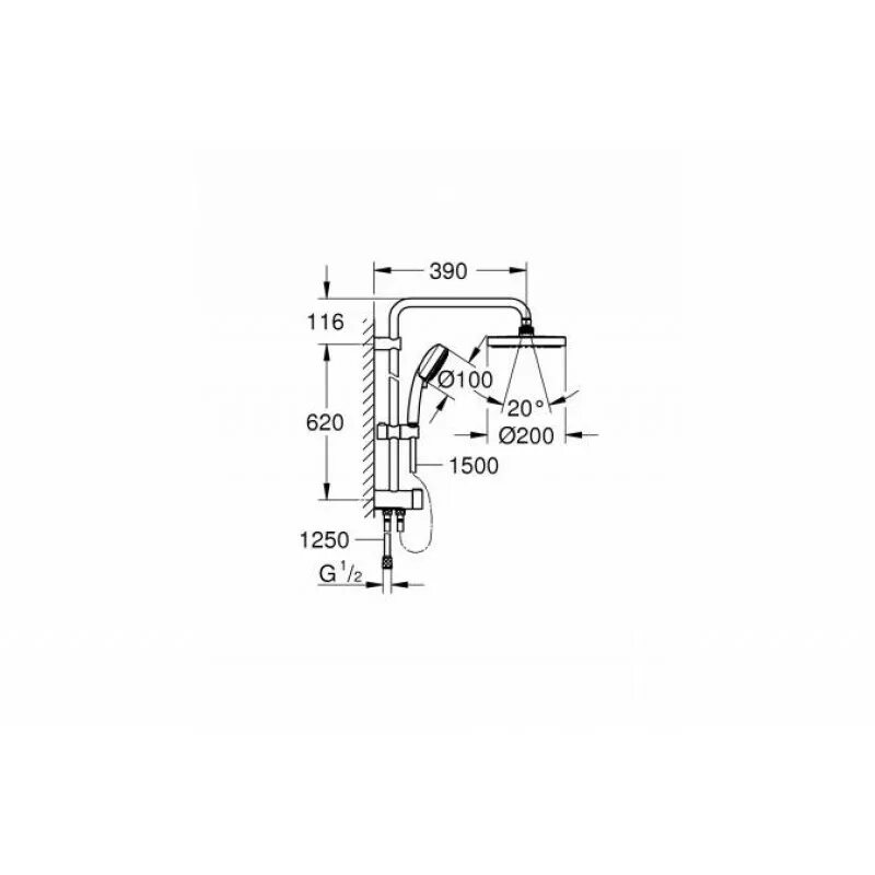 Душевая система Grohe 27389002. Grohe 27 399. Душевая система Grohe Tempesta 200 27389002 инструкция. Душевая система Grohe 26452001 New Tempesta Rustic, схема подключения. New tempesta 200