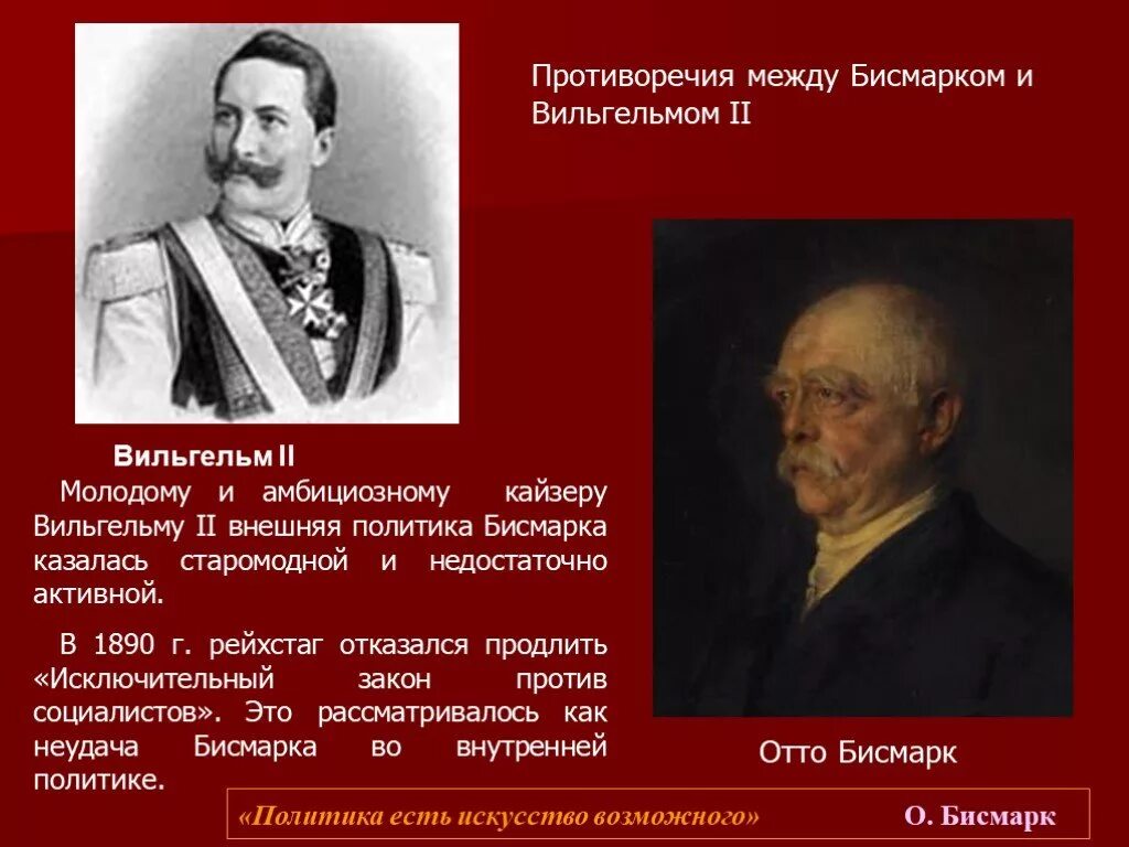 Направление политики германии. Объединение Германии Бисмарком. Бисмарк канцлер Вильгельма.