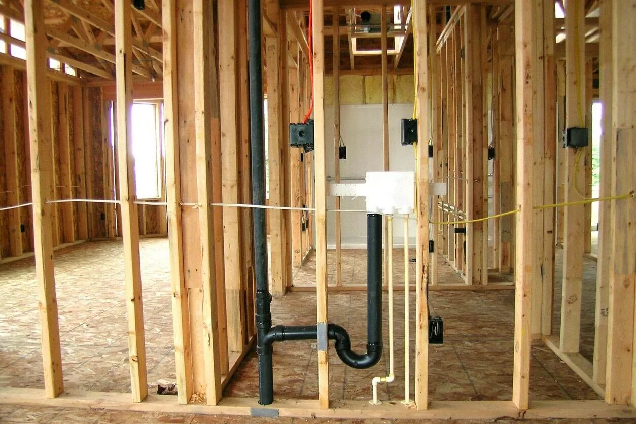 Каркасные с коммуникациями. Канализация в каркасном доме. Электрика в каркасном доме. Трубы в каркасном доме. Прокладка инженерных коммуникаций в каркасном доме.