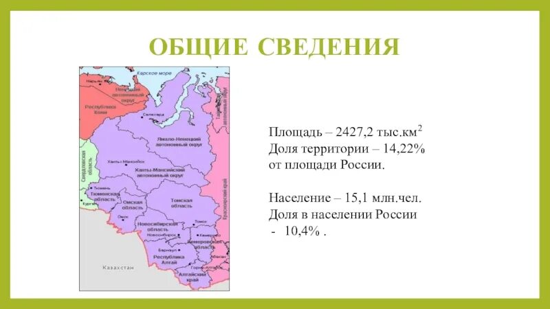 Население восточного района россии. Состав территории Западно Сибирского района. Западно-Сибирский экономический район территория площадь. Площадь Западно Сибирского экономического района России. Западная Сибирь экономический район население плотность.