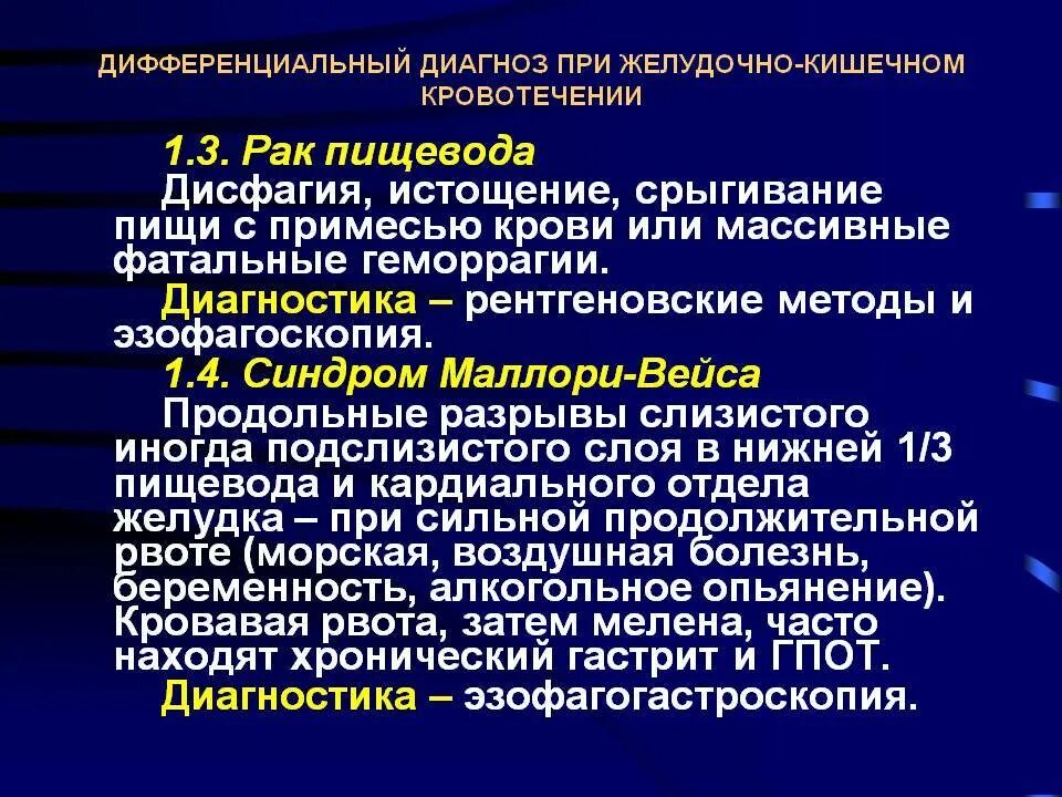 Диагноз синдром лечение. Дифференциальный диагноз синдром Маллори Вейсса. Дифференциальный диагноз желудочно-кишечного кровотечения. Дифференциальная диагностика желудочно-кишечных кровотечений. Диагноз желудочное кровотечение.