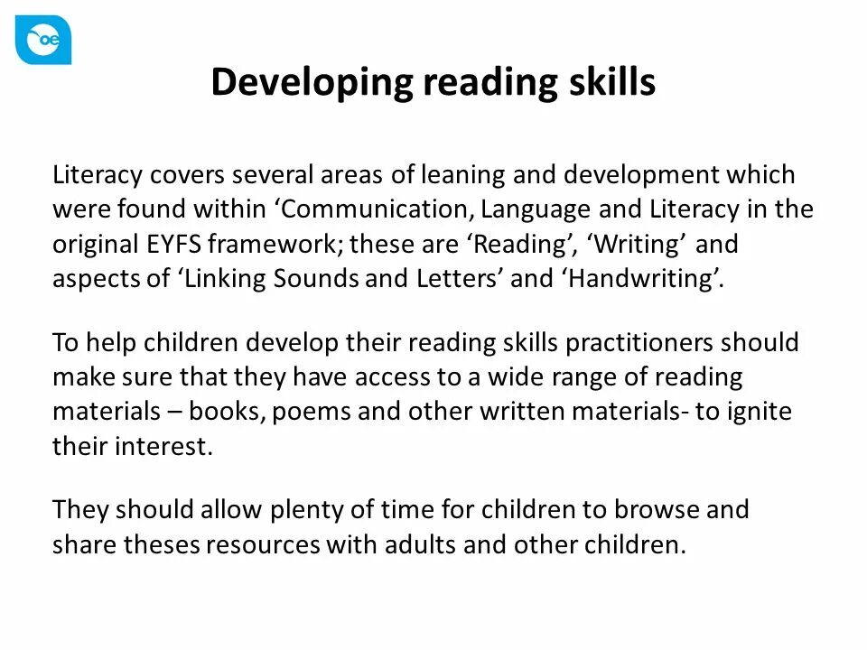 Developing skills 1. Reading skills.