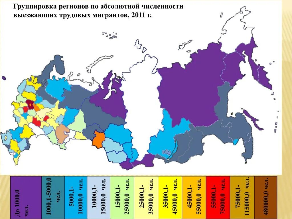 Численность населения россии по субъектам рф. Группировка субъектов РФ по численности населения. Численность по регионам. Карта субъектов РФ по численности населения. Население регионов РФ.